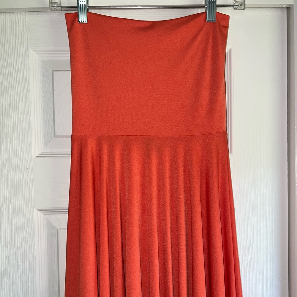 Lapis Tangerine Strapless Dress, Small - Picture 2 of 6